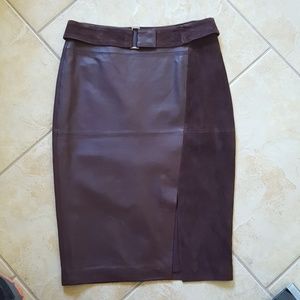 WHBM leather skirt